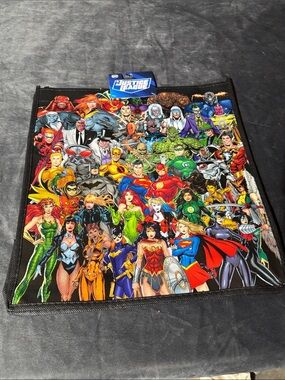 Legacy Justice League Character Collage Tote - Multicolor with Black Trim